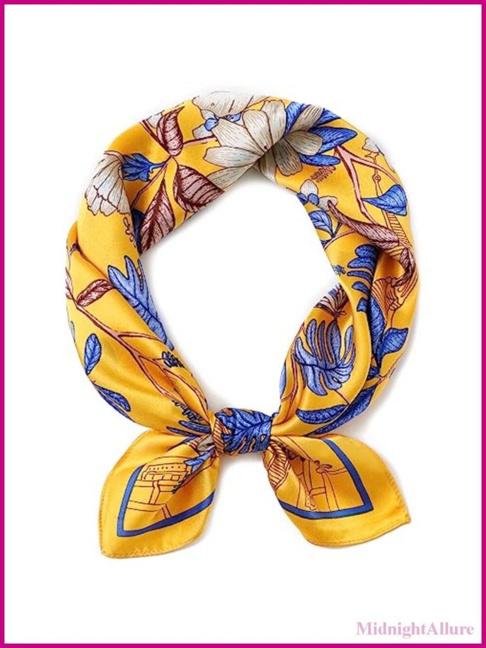 100% Mulberry Silk Square Scarf 26x26 Lightweight Hair Head Scarf